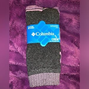 Woman Columbia crew socks 2 pk nwt